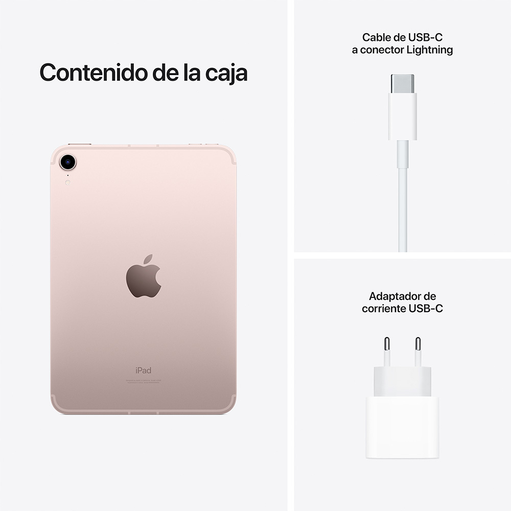 iPad mini 8.3 6ª gen WiFi + Cellular 256 GB rosada | Quintec